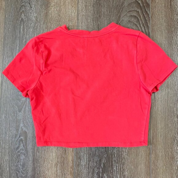 Baby Graphic Red Cropped Tee Shirt Love J Juniors Size Small - Picture 4 of 5